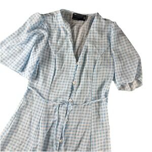 ASOS Design Dress Blue and White Gingham Size 4